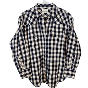 J. Crew Buffalo Plaid Check Thick Button Down Flannel Shacket Relaxed Western